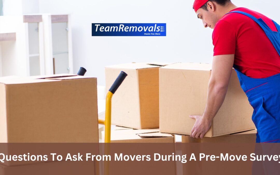 Questions To Ask From Movers During A Pre-Move Survey